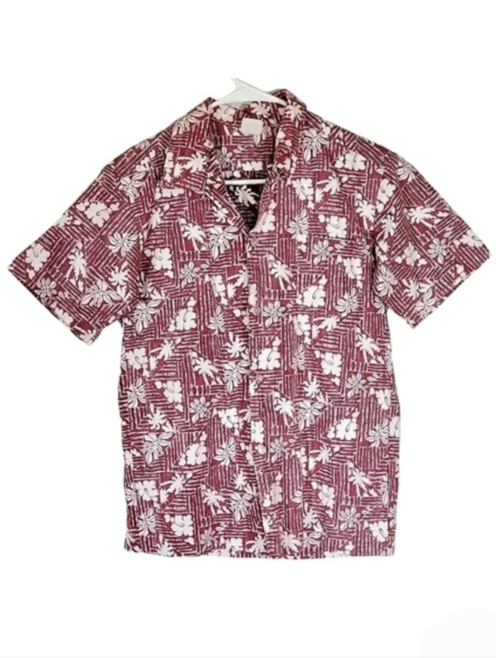 1213 * Nui Nalu Hibiscus Hawaiian Shirt Red Size 18 Vintage Made in Hawaii USA
